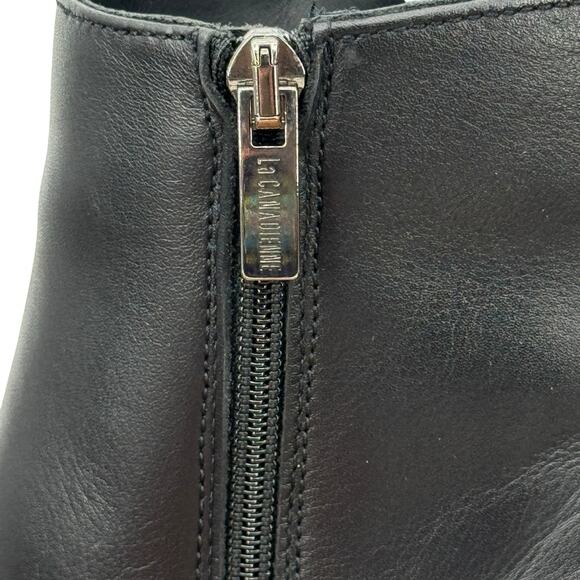 La Canadienne Tahlia Black Boots 5 Women’s Minimalist Office Kitten Heel Classic - Picture 10 of 12